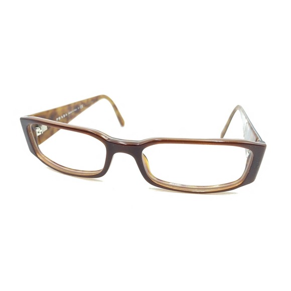Prada VPR 10F 70I-1O1 Brown Tortoise Eyeglasses Frames 53-16 135 Italy Designer - Picture 8 of 12